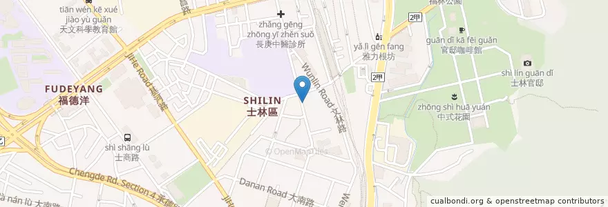 Mapa de ubicacion de 麥味登 en 台湾, 新北市, 台北市, 士林区.