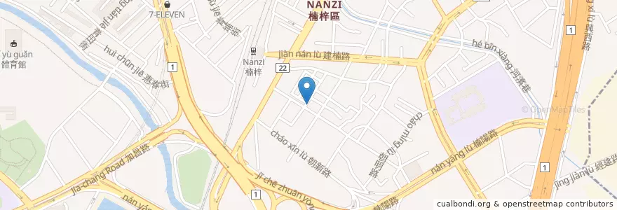 Mapa de ubicacion de 老上海臭臭鍋 en 타이완, 가오슝시, 난쯔구.