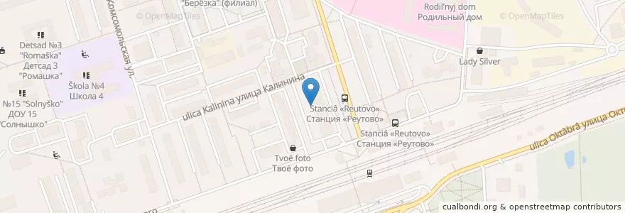 Mapa de ubicacion de KFC en 러시아, Центральный Федеральный Округ, Московская Область, Городской Округ Реутов.