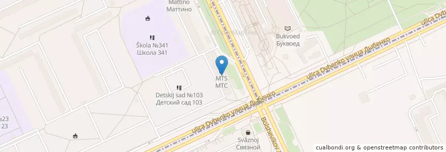 Mapa de ubicacion de Горздрав en Russie, District Fédéral Du Nord-Ouest, Oblast De Léningrad, Saint-Pétersbourg, Невский Район, Невский Округ.