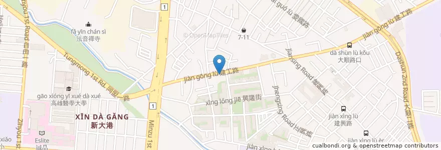 Mapa de ubicacion de 高雄灣仔內郵局高雄28支局 en Taiwan, Kaohsiung, Sanmin District.