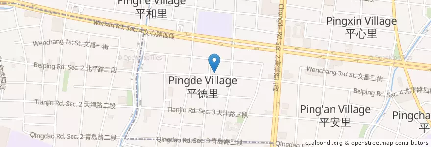 Mapa de ubicacion de 海光新村 en 臺灣, 臺中市, 北屯區.