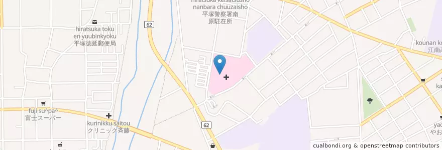 Mapa de ubicacion de 平塚市民病院 en Jepun, 神奈川県, 平塚市.