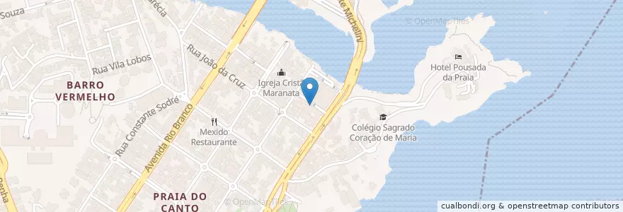 Mapa de ubicacion de Wanted Pub en Brasil, Región Sudeste, Espírito Santo, Região Geográfica Intermediária De Vitória, Victoria, Região Metropolitana Da Grande Vitória, Microrregião Vitória.