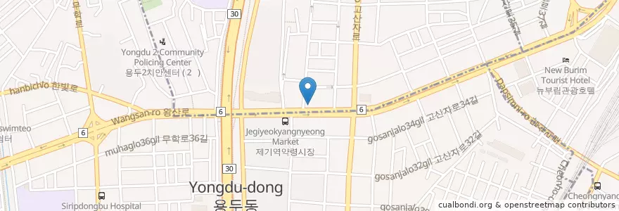 Mapa de ubicacion de 약초당한의원 en 韩国/南韓, 首尔, 東大門區, 용신동.