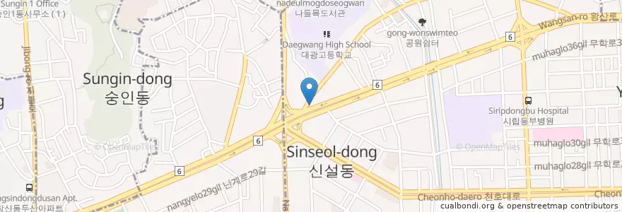 Mapa de ubicacion de 신설동치안대 en Республика Корея, Сеул.