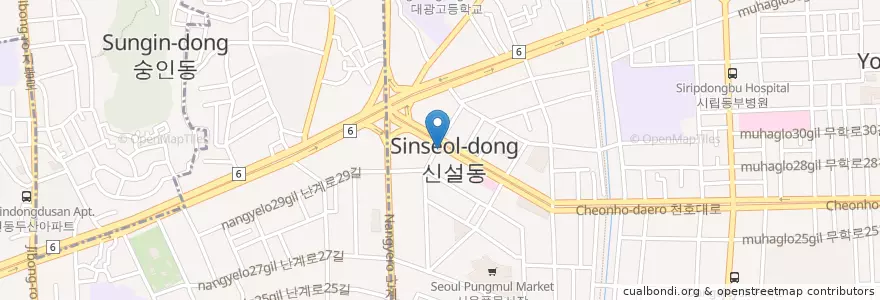 Mapa de ubicacion de 드림약국 en Corea Del Sur, Seúl.