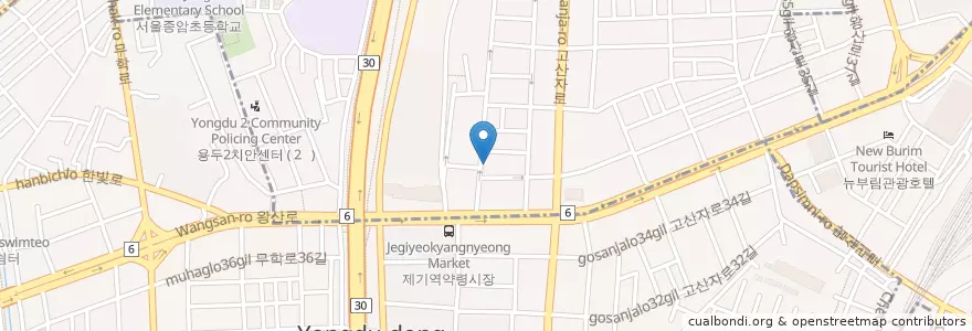 Mapa de ubicacion de 고려당한의원 en 대한민국, 서울, 동대문구, 용신동.