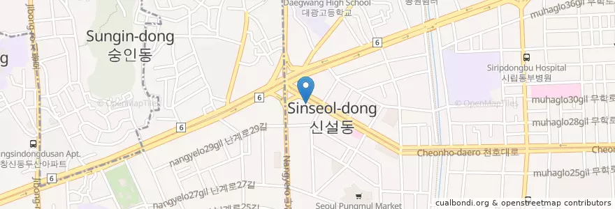 Mapa de ubicacion de 우체국 en Corea Del Sud, Seul.