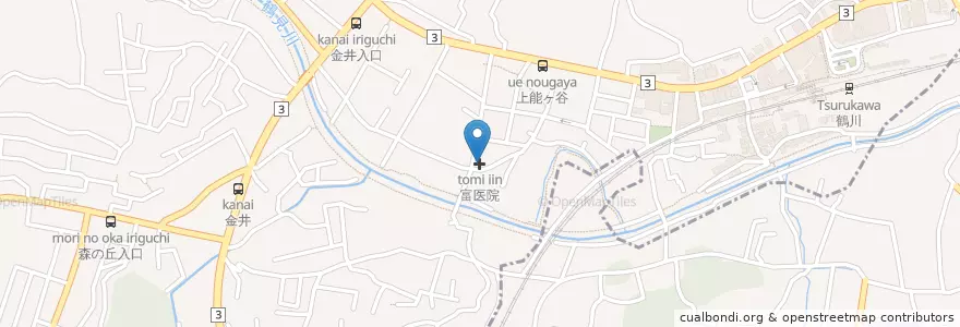 Mapa de ubicacion de 富医院 en 日本, 东京都/東京都, 町田市.