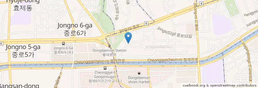 Mapa de ubicacion de 새마을금고 en Республика Корея, Сеул, 창신1동.