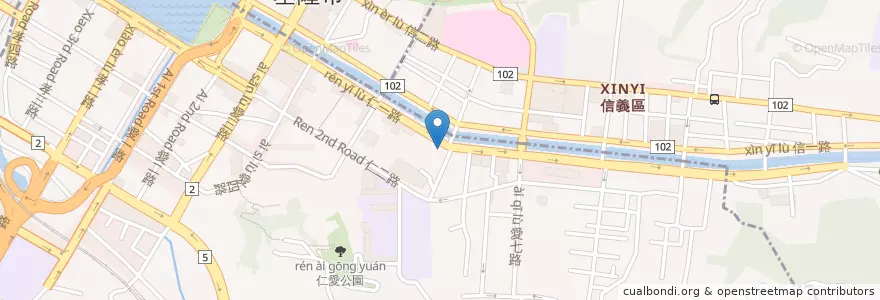 Mapa de ubicacion de 台北富邦商業銀行 en 臺灣, 臺灣省, 基隆市, 仁愛區.