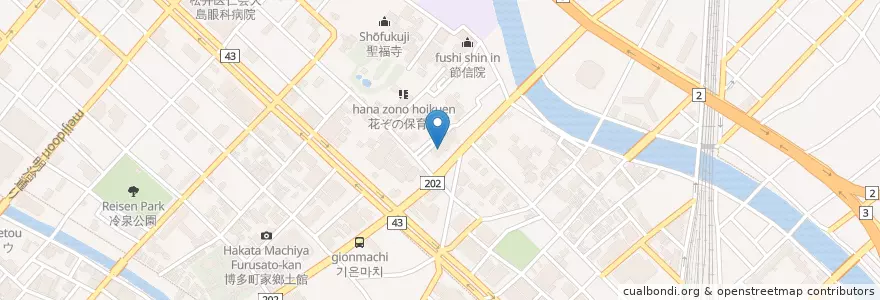 Mapa de ubicacion de 乳峰禅寺 en Japon, Préfecture De Fukuoka, 福岡市, 博多区.