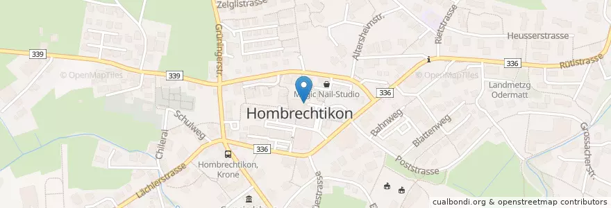Mapa de ubicacion de Café STEEL en 瑞士, 蘇黎世, Bezirk Meilen, Hombrechtikon.