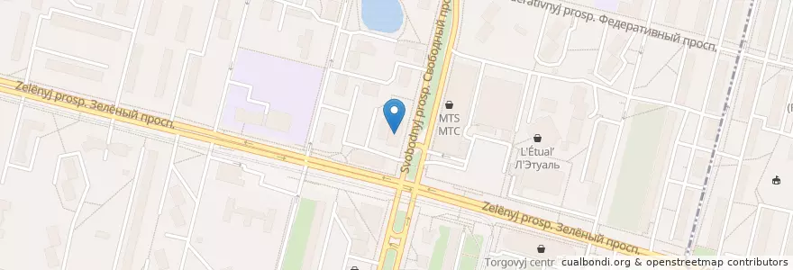 Mapa de ubicacion de Юнистрим en 俄罗斯/俄羅斯, Центральный Федеральный Округ, Москва, Восточный Административный Округ, Район Новогиреево.