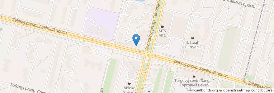 Mapa de ubicacion de Бургер Кинг en Rusia, Distrito Federal Central, Москва, Восточный Административный Округ, Район Новогиреево.