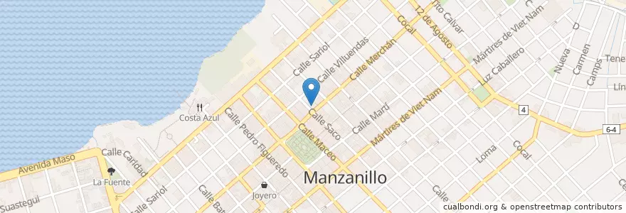 Mapa de ubicacion de Banco Popular De Ahorro en كوبا, Granma, Manzanillo, Ciudad De Manzanillo.