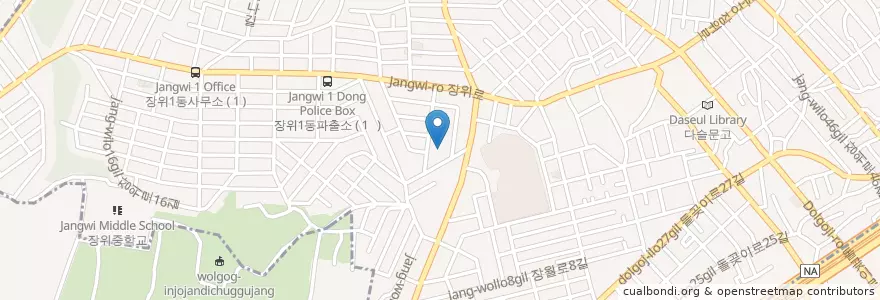 Mapa de ubicacion de 장위동성당 en Zuid-Korea, Seoel, 성북구, 장위1동.