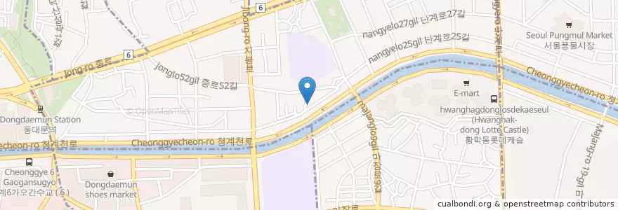 Mapa de ubicacion de 동태국집 en Coreia Do Sul, Seul, 창신1동.