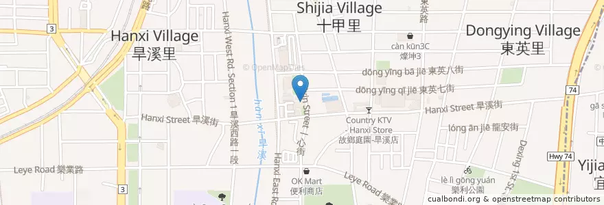 Mapa de ubicacion de 骨力診所 en 타이완, 타이중 시, 둥구.