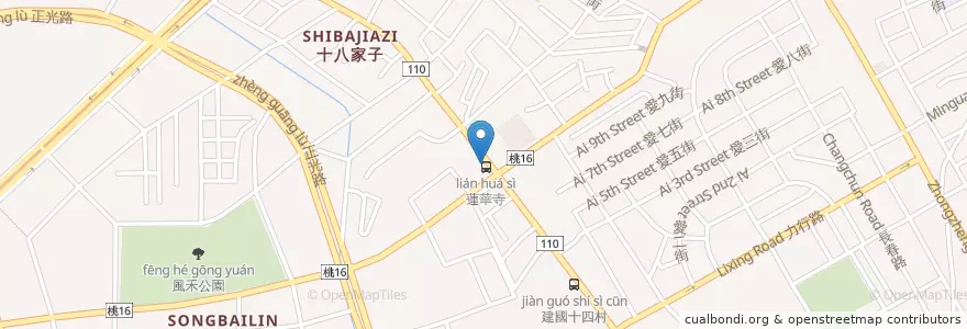 Mapa de ubicacion de 花村日本料理 en Taiwan, 桃園市, 桃園區.