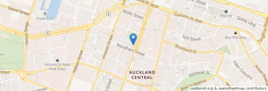Mapa de ubicacion de The Grove en New Zealand / Aotearoa, Auckland, Waitematā.