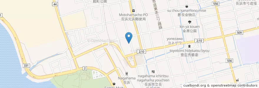 Mapa de ubicacion de 號tetsu en Japão, 滋賀県, 長浜市.
