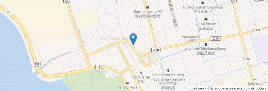 Mapa de ubicacion de とり兵衛 炭火串焼 en Japón, Prefectura De Shiga, 長浜市.