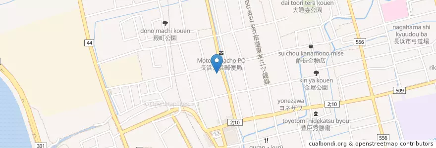 Mapa de ubicacion de 長浜駅前眼科 en Japon, Préfecture De Shiga, 長浜市.