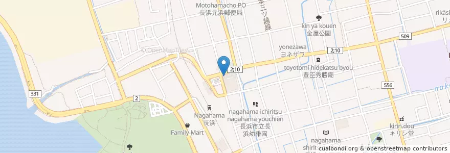 Mapa de ubicacion de はなの舞 en Япония, Сига, 長浜市.