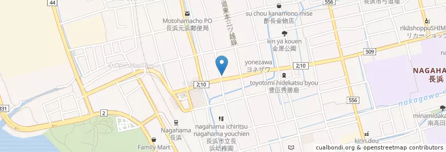 Mapa de ubicacion de ラーメン 赤鬼 en Japan, Präfektur Shiga, 長浜市.