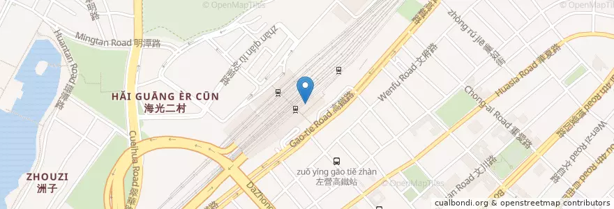 Mapa de ubicacion de Starbucks統一星巴克左營高鐵門市 en Taïwan, Kaohsiung, 左營區.