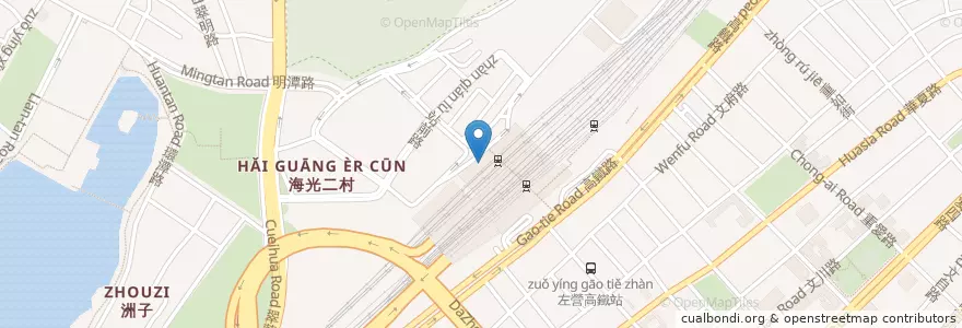 Mapa de ubicacion de 麵屋武藏-武骨店 en تايوان, كاوهسيونغ, 左營區.