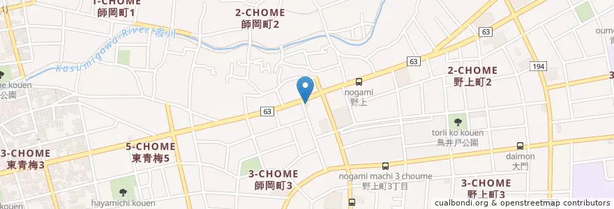Mapa de ubicacion de Origin 青梅河辺店 en Japon, Tokyo, 青梅市.