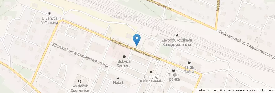Mapa de ubicacion de Fiero Pizza en Rusland, Уральский Федеральный Округ, Oblast Tjoemen, Заводоуковский Городской Округ.