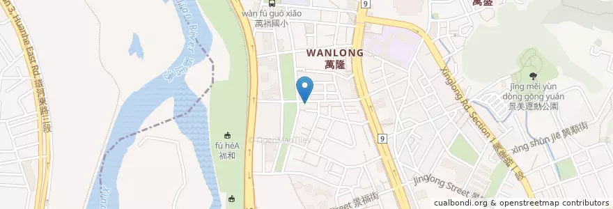 Mapa de ubicacion de 早點豆漿 en تايوان, تايبيه الجديدة, تايبيه, 文山區.