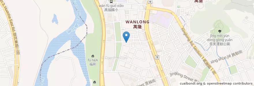 Mapa de ubicacion de 阿芳快餐 en Taiwán, Nuevo Taipéi, Taipéi, 文山區.