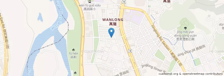 Mapa de ubicacion de 大呼過癮臭臭鍋 en Taiwan, Nuova Taipei, Taipei, 文山區.