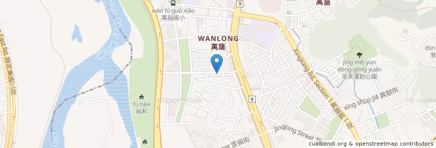 Mapa de ubicacion de 萬隆藥局 en Тайвань, Новый Тайбэй, Тайбэй, 文山區.