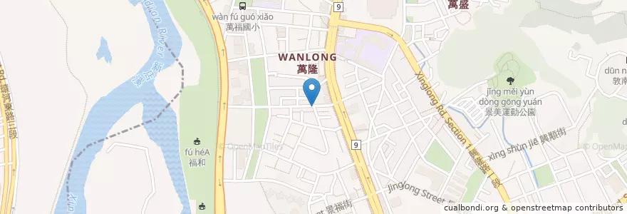 Mapa de ubicacion de 鮮魚湯 en Taiwan, New Taipei, Taipei, Wenshan District.