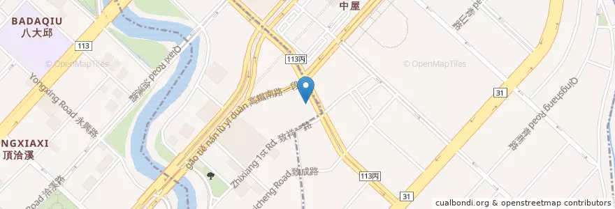 Mapa de ubicacion de 茶自點 en 臺灣, 桃園市, 中壢區.