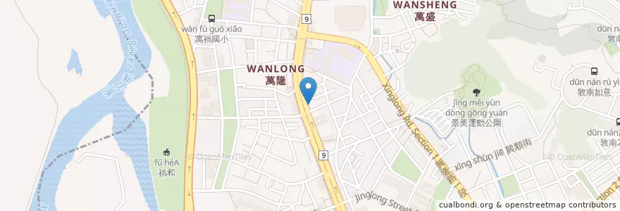 Mapa de ubicacion de 愛上愛莉早餐 en 臺灣, 新北市, 臺北市, 文山區.