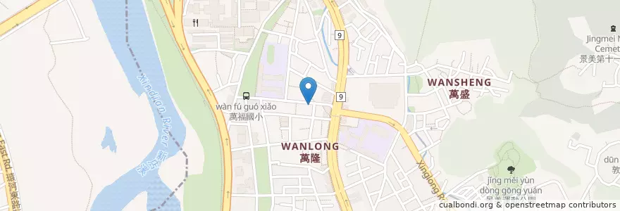 Mapa de ubicacion de 七奇音樂教室 en تايوان, تايبيه الجديدة, تايبيه, 文山區.