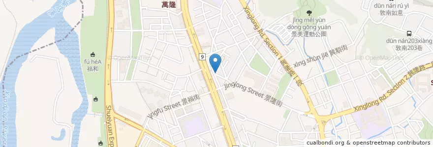 Mapa de ubicacion de 大易園 en 台湾, 新北市, 台北市, 文山区.