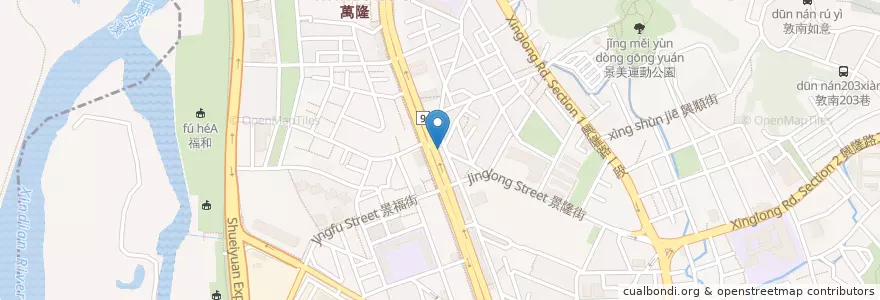 Mapa de ubicacion de 大力小吃 en 臺灣, 新北市, 臺北市, 文山區.