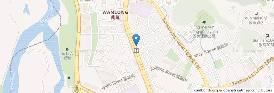 Mapa de ubicacion de 萬隆里辦公室 en 타이완, 신베이 시, 타이베이시, 원산 구.