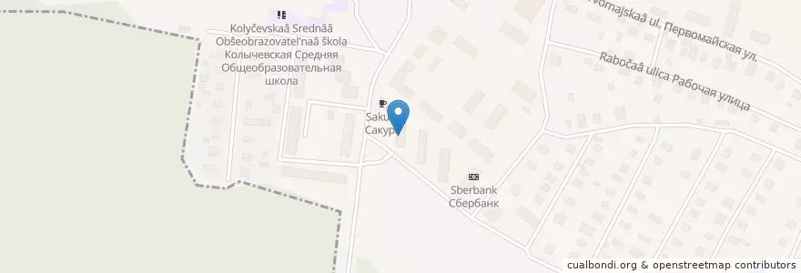 Mapa de ubicacion de Почтовое отделение связи № 143217 en Rússia, Distrito Federal Central, Oblast De Moscou, Можайский Городской Округ.