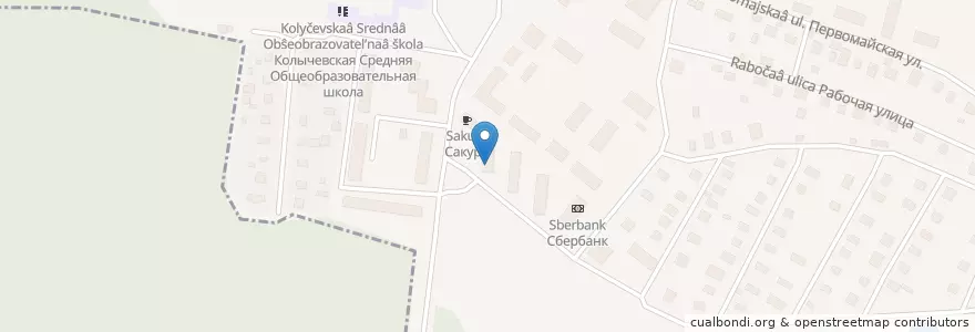 Mapa de ubicacion de Колычёвская амбулатория en ロシア, 中央連邦管区, モスクワ州, Можайский Городской Округ.
