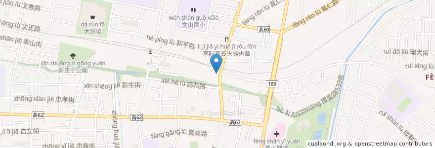 Mapa de ubicacion de 珍記烤鴨 鳳山店 en Taiwan, Kaohsiung, Fengshan.