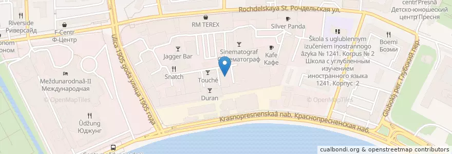 Mapa de ubicacion de Fado en روسيا, Центральный Федеральный Округ, Москва, Центральный Административный Округ, Пресненский Район.